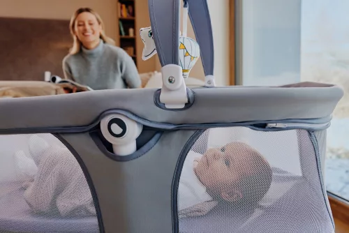 LIONELO Gyerek hintaszék Bella Set Szürke Beton, 0m+