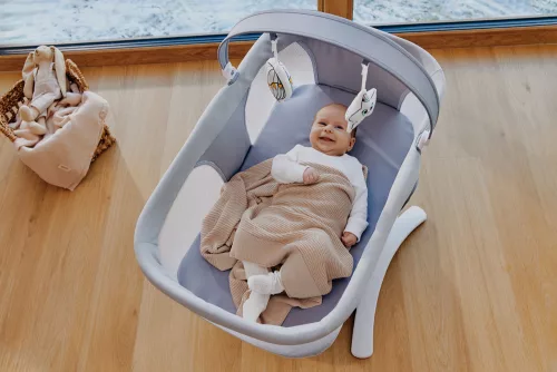 LIONELO Gyerek hintaszék Bella Set Szürke Beton, 0m+