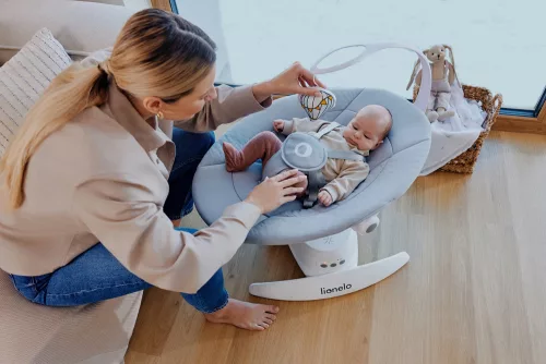 LIONELO Gyerek hintaszék Iris Bézs Homok, 0m+