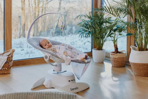 LIONELO Gyerek hintaszék Iris Bézs Homok, 0m+