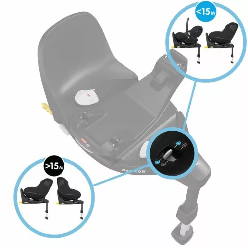 Familyfix 360 Pro - SlideTech i-Size talp 40 - 105 cm, 0-4 év, 0 - 17 kg - Maxi-Cosi