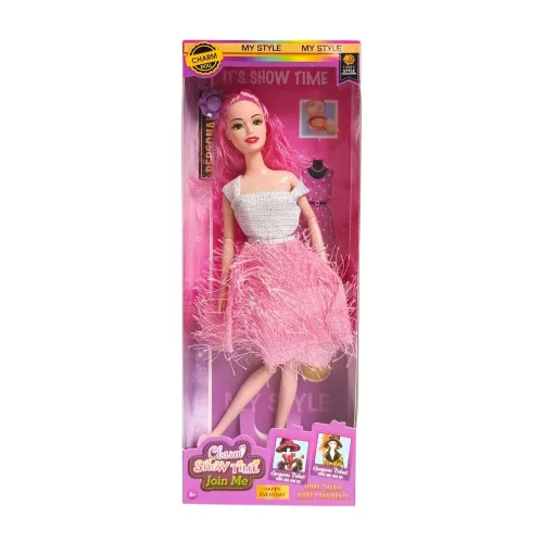 Baba, vékony, csuklós végtag, 4 féle, 12x33 cm dob.