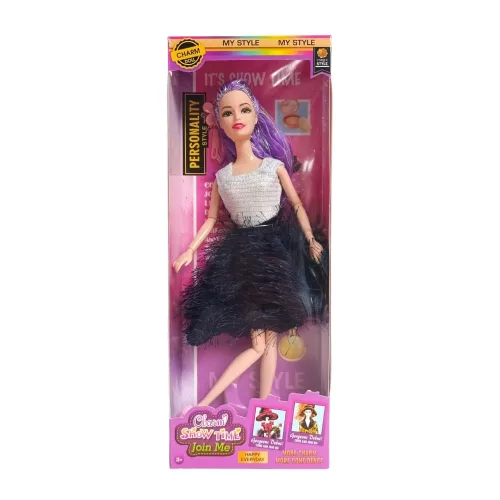 Baba, vékony, csuklós végtag, 4 féle, 12x33 cm dob.