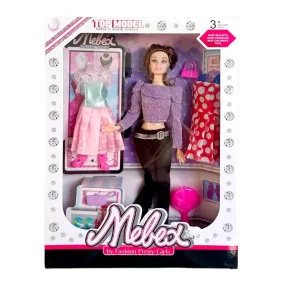   Baba klt., baba, vékony, + ruha, kieg, nehéz, 26x34 cm dob.