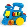 Zenélő bébi játék, el., hang-fény, vonat hang, mozdony forma, 21*24,5 cm nyitott dob.
