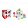 Ügyességi formakereső kocka gyerekeknek, 12x12 cm méretben.