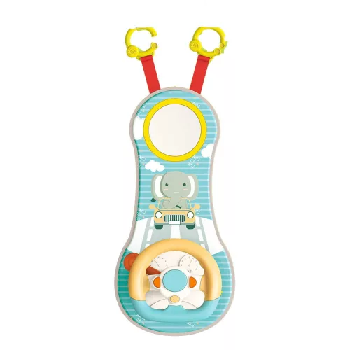 Bébi activity, el. hang-fény, autóba/ kiságyra foglalkoztató, 45x22 cm dob.
