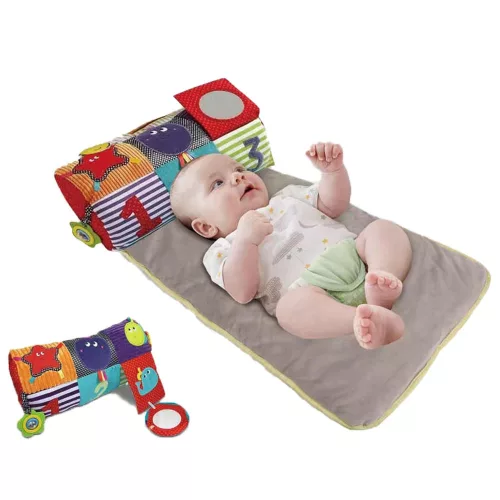 Bébi hasaltató, activity szőnyeg, textil, 44x18 cm dob.