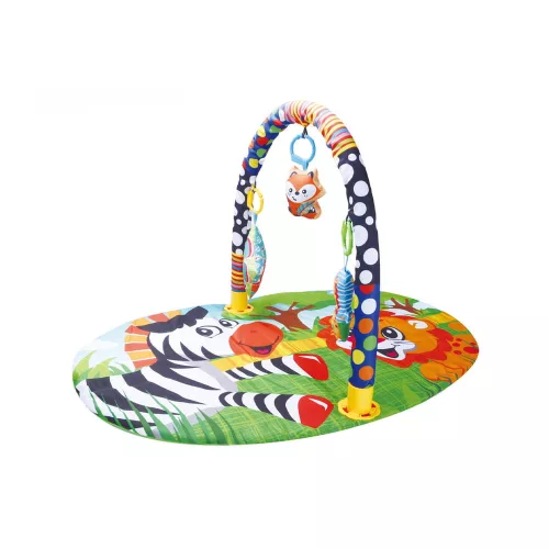 Bébi torna, + játszószőnyeg, párnázott kerettel, csörgő, 49x41 cm dob.