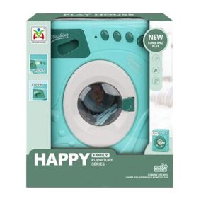   Játék mosógép gyerekeknek, kék színben, 19x22 cm méretben.