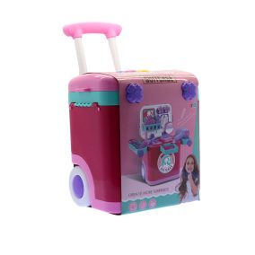   Szépségkészlet hang- és fényhatásokkal, húzható bőröndben.