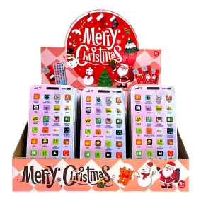   Mobiltelefon, el., zene + fény, XM, 6 féle, 8x16 cm, 18 db/disp.