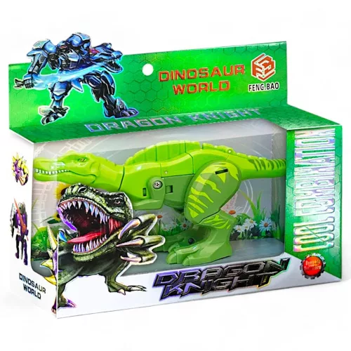 Robottá alakítható dínó, 2 színben, 20x18 cm méretben.