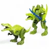 Robottá alakítható dínó, 2 színben, 20x18 cm méretben.
