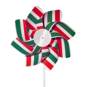   Szélforgó, magyar-olasz mintázat, műa nyél, 20 cm átm., 45 cm.