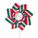 Szélforgó, magyar-olasz mintázat, műa nyél, 20 cm átm., 45 cm.