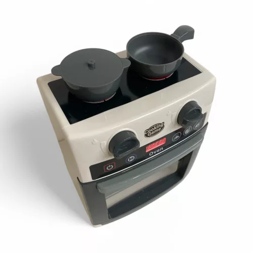 Játék tűzhely, 21x26 cm, szórakoztató főzős játék gyerekeknek.