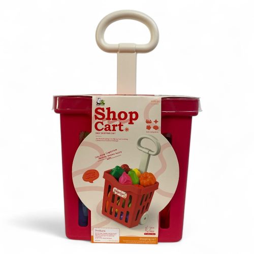 Zöldség-gyümölcs bevásárlókocsi gyerekeknek, 20x37x15 cm