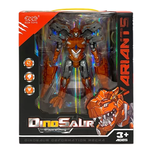 Robottá alakítható dínó, 2 féle, 25x29 cm dob.