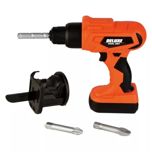 Gyermek szerszámgép készlet, forgó fúrógéppel, 33x28 cm.