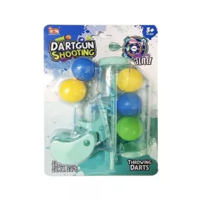   Labdakilövő pisztoly, + 5 labda, átlátszó, SZ, 23x16 cm lapon