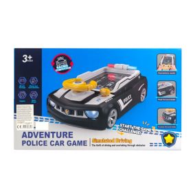   Szimulátor, el., rendőrautó forma, autóversenyző, autópálya, 2 szín, 40x14 cm dob.