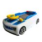   Szimulátor, el., rendőrautó forma, autóversenyző, autópálya, 2 szín, 40x14 cm dob.