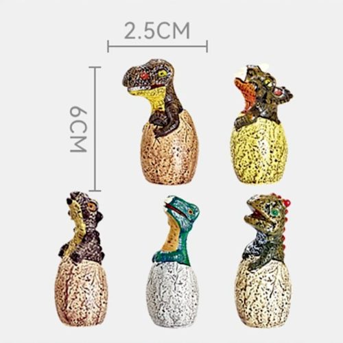 Ujjbáb szett: 5 dinoszaurusz tojásban, kreatív játék gyerekeknek