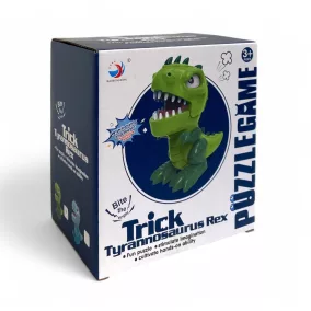   Dínó ujjharapos játék hanggal és fénnyel, 16x18 cm, 2 színben.