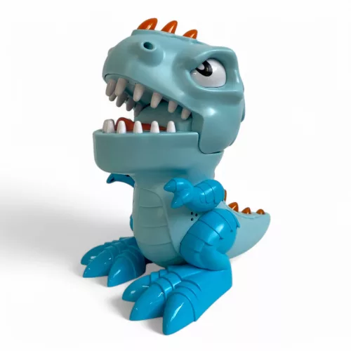 Dínó ujjharapos játék hanggal és fénnyel, 16x18 cm, 2 színben.