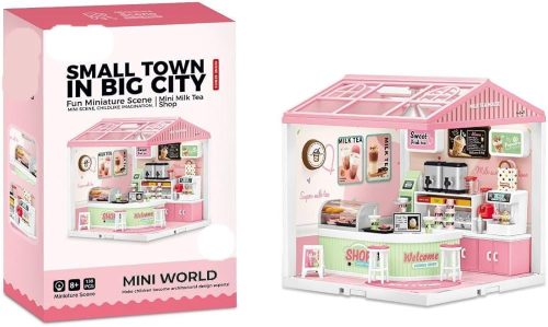 Babaház klt., cukrászda, el., vil., + bútor, kieg., 23x35 cm dob.