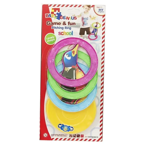 Karikadobáló klt., 4 féle, SZ, 18x38 cm lapon