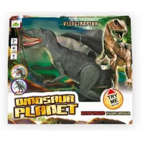   Dínó játék hanggal és fénnyel, forgó fejjel, 52 cm, 3x elem.