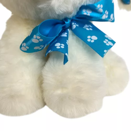 Puha plüss kutya készlet ápoló eszközökkel, 22x28 cm.