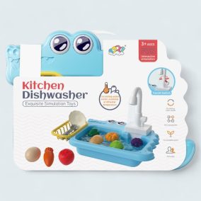   Mosogató készlet vízpermetezővel és gyümölcsökkel, dínó dizájn.