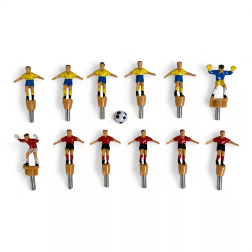 Rugós foci játékszett, kemény műanyag, 36x27 cm méretben.