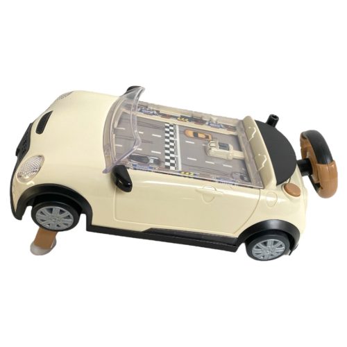 Szimulátor, el., autó forma,  autóversenyző, autópálya, 33x19 cm dob.