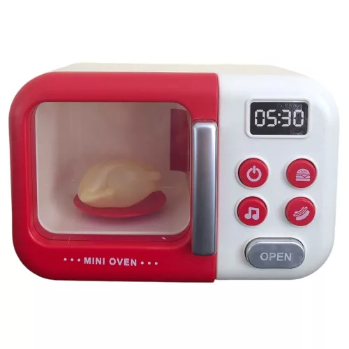 Játék konyhai mikrosütő hang- és fényhatásokkal, 22x14 cm.