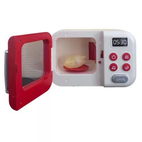 Játék konyhai mikrosütő hang- és fényhatásokkal, 22x14 cm.