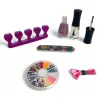 Gyerek körömdekor készlet: 2 db lakk, dekoráció, smink kiegészítő.