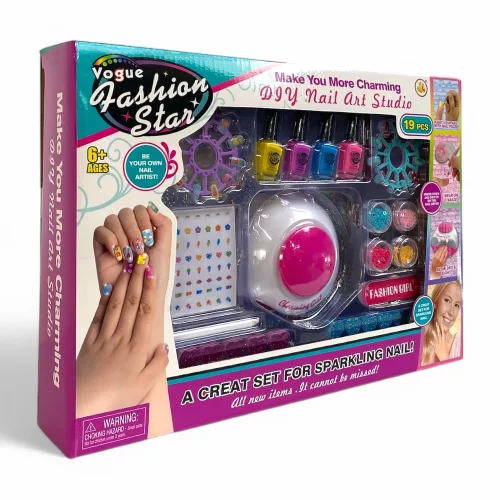 Köröm dekor készlet: lakk, szárító, előkészítő termékek.