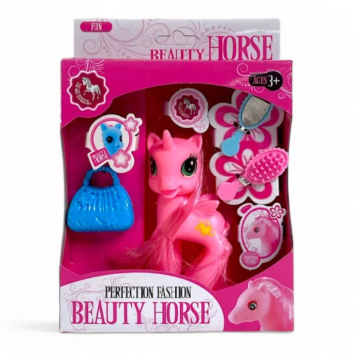 Póni, unikornis, +fésű, kieg., 4 szín, 14,5x20,5 cm dob.