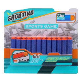 Szivacs lövedék, 12 db, 7 cm, SZ, 19x17 cm lapon