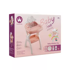 Műanyag etetőszék, 32x30x58 cm, könnyen tisztítható.