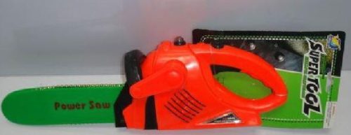 Játék láncfűrész hanggal, 32 cm hosszú lappal gyerekeknek.