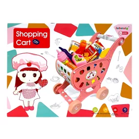 Bevásárlókocsi klt.,+ étel, 36x28 cm dob.