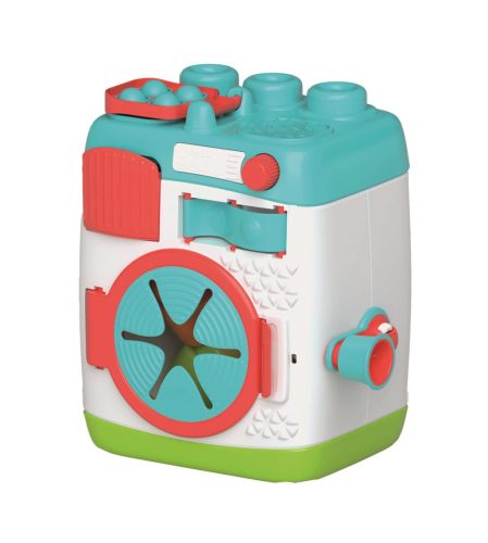 Ügyességi, formafelismerő klt., mosógép, építőkocka, eva soft, Clemmy, 22x33x17 cm dob.