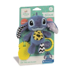   Disney Stitch bébi csörgő-rágóka, akasztóval, 15x25 cm.