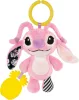 Bébi csörgő, rágóka, Angel, Lilo és Stitch, Disney, akasztóval, 15x25 cm lapon