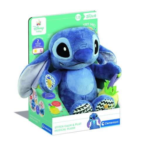 Interaktív Disney Stitch plüss, valódi hanggal és puha anyaggal.